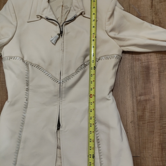 Versace Women's Beige Full Zip Wool Jacket Wrstern - Picture 3 of 12